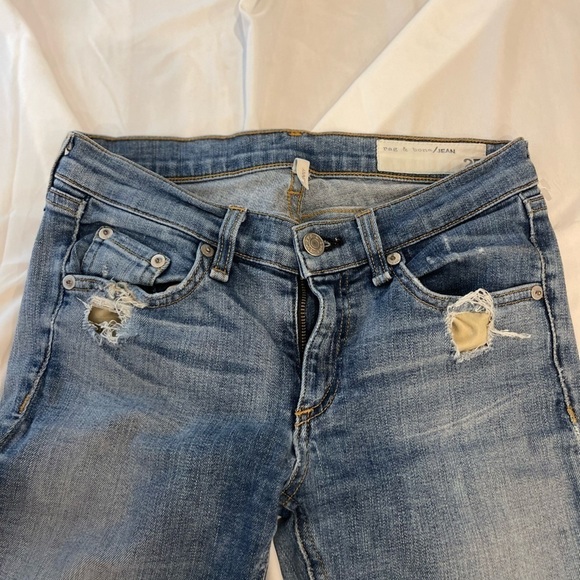 Rag And Bone Skinny Jean Distressed/Ripped Size 25 - Picture 11 of 12
